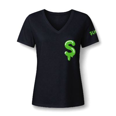 The Slime Shop Women's Relaxed Heather CVC V-Neck Tee